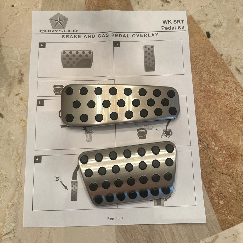 New Mopar Dodge WK SRT Pedal Overlay Set